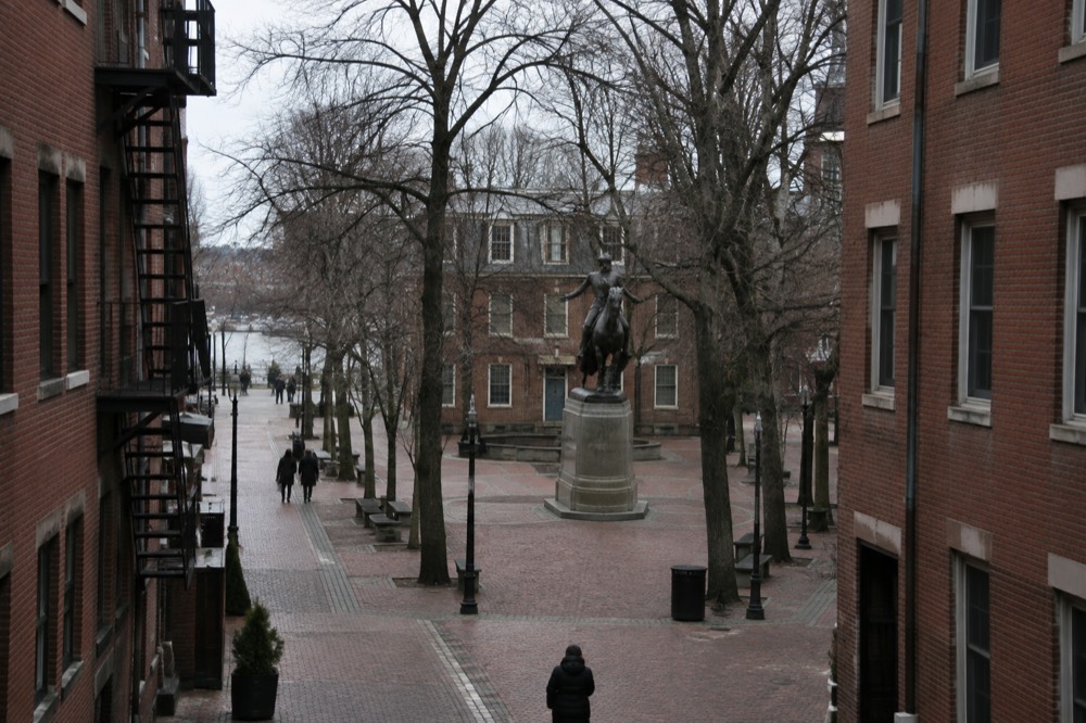 Paul Revere monument in the North End